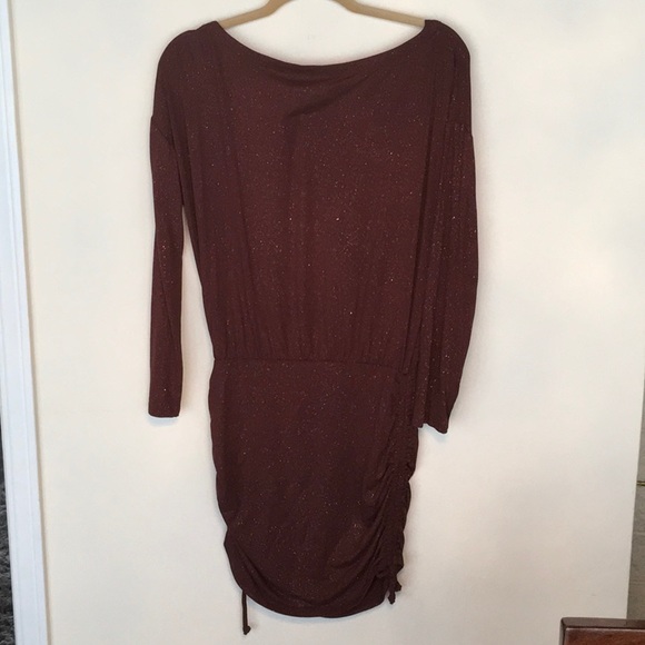 NWT Chaser Brown Sparkle Dress - Picture 3 of 5